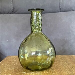 Green Glass Vase